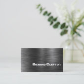 Constructie zwart grijs metaal op maat visitekaartje (Staand voorkant)