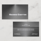 Constructie zwart grijs metaal op maat visitekaartje (Voorkant / Achterkant)