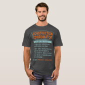 Constructiecoördinator dictionary Noun Wizard T-shirt (Voorkant volledig)