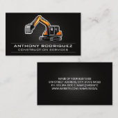 Constructiediensten | Zware Machine Operator Visitekaartje (Voorkant / Achterkant)