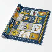 Constructiegrond, bouwgeschenken cadeaupapier (Uitgerold)