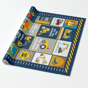 Constructiegrond, bouwgeschenken cadeaupapier