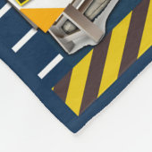 Constructiegrond, bouwgeschenken fleece deken (Hoek)