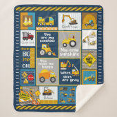 Constructiegrond, bouwgeschenken sherpa deken (Voorkant)