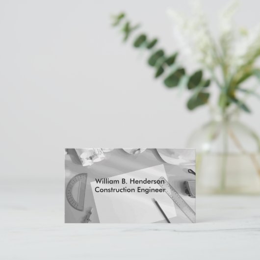 Constructiemengineeringontwerp Visitekaartje (Staand voorkant)