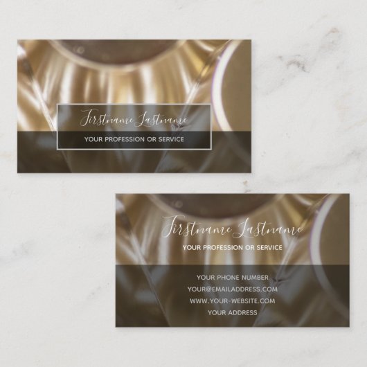 constructies van abstracte zilverlegeringen visitekaartje (Voorkant / Achterkant)