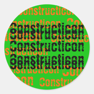 Constructiestrift voor hard Pet Ronde Sticker