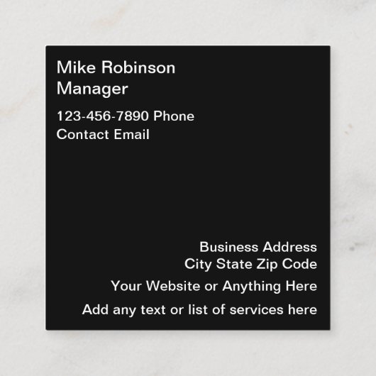 Constructiezone Services Visitekaartje (Achterkant)