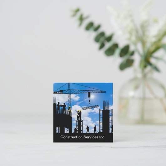 Constructiezone Services Visitekaartje (Staand voorkant)