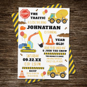 Construction 1er Anniversaire Invitation