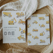 Construction 1er Anniversaire Invitation