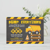 Construction 1er Birthday Invitation Chalkboard (Debout devant)