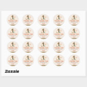 Construction 1st Birthday Party Ronde Sticker (Vel)