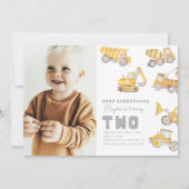 Construction 2e Invitation anniversaire | Camion (Devant)