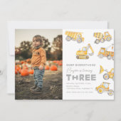 Construction 3e anniversaire Invitation photo (Devant)