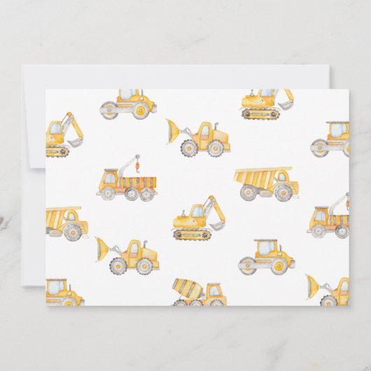 Construction 3e anniversaire Invitation photo (Dos)