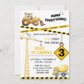 Construction 3ème anniversaire Invitation (Devant)