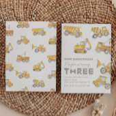 Construction 3ème anniversaire Invitation