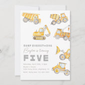 Construction 5e anniversaire Invitation (Devant)