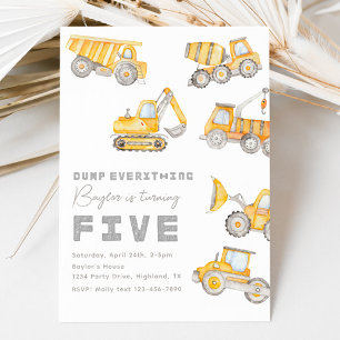 Construction 5e anniversaire Invitation