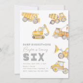 Construction 6ème anniversaire Invitation (Devant)