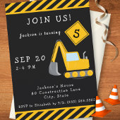 Construction Anniversaire de fête Invitation pour
