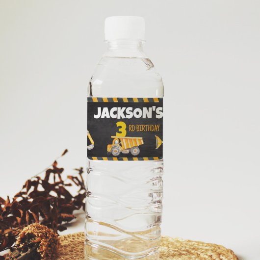 Construction Anniversaire Étiquette de bouteille d