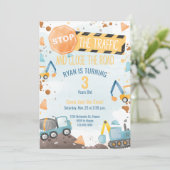 Construction Anniversaire Fête Invitation Garçons  (Debout devant)