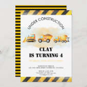 Construction Anniversaire Invitation Camion Annive (Devant / Derrière)