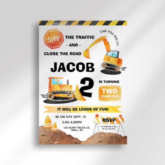 Construction Anniversaire Invitation N'importe que