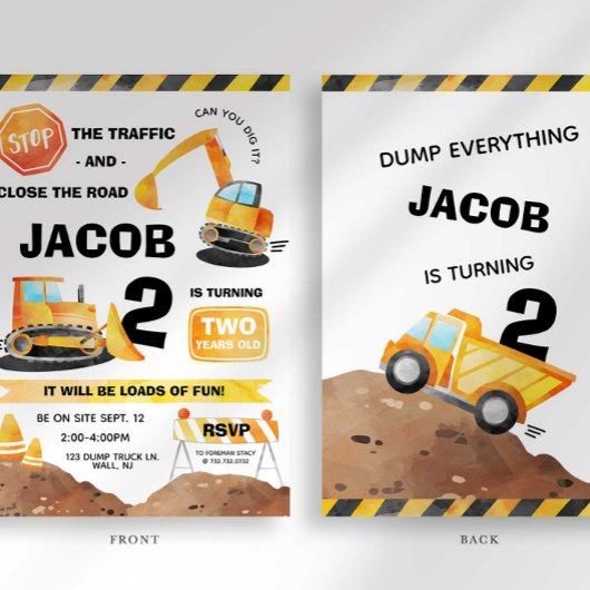 Construction Anniversaire Invitation N'importe que