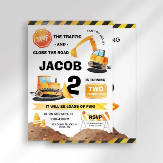 Construction Anniversaire Invitation N'importe que