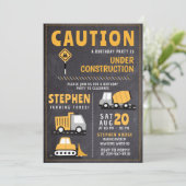 Construction Anniversaire Invitation pour enfants  (Debout devant)