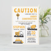 Construction Anniversaire Invitation pour enfants  (Debout devant)