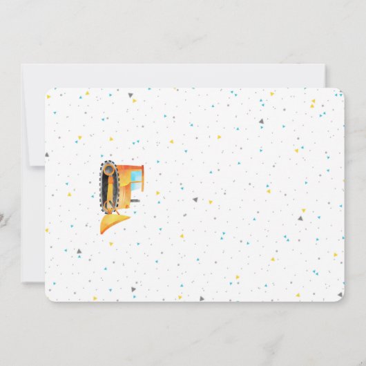 Construction Anniversaire Invitations photo (Dos)