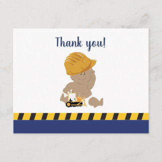 Construction Baby Boy Baby shower Merci notes