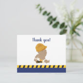 Construction Baby Boy Baby shower Merci notes (Debout devant)