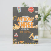 Construction Birthday Invitation (Debout devant)