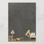 Construction Birthday Invitation Kaart (Achterkant)