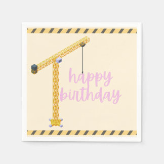 Construction Birthday Napkins Servet