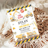 Construction Boy Birthday Invitation
