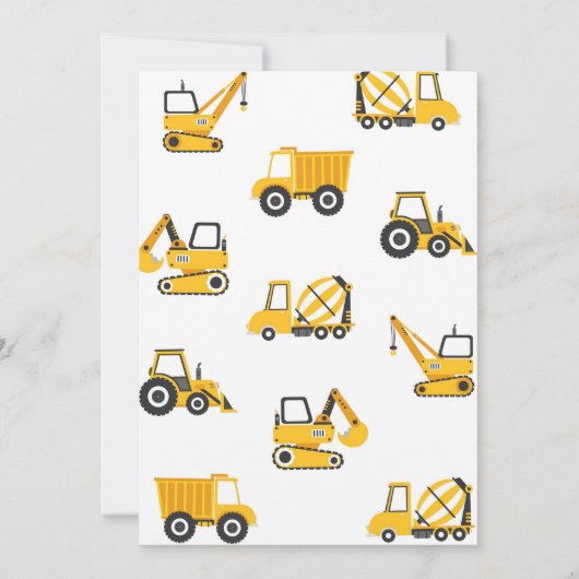 Construction Boy Birthday Invitation (Dos)