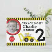 Construction boys 2ème anniversaire invitation (Debout devant)