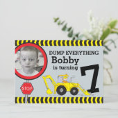 Construction boys 7ème anniversaire invitation fêt (Debout devant)