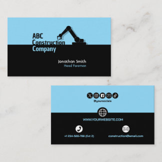 Construction Building Crane Business Card Visitekaartje