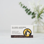 Construction | Bulldozer | Carte de visite droit (Debout devant)