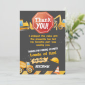 Construction, Carte de remerciements de camion de  (Debout devant)