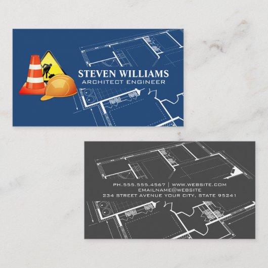 Construction | Carte de visite (Devant / Derrière)