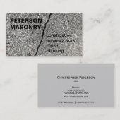 Construction - Carte de visite de maçonnerie (Devant / Derrière)