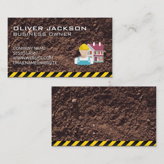 Construction | Carte de visite droit (Devant / Derrière)